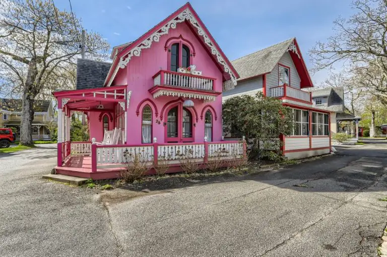 Step into Timeless Elegance: Discover the Pink Gothic Victorian Cottage in Martha’s Vineyard, Listed at $875K in Oak Bluffs, Massachusetts