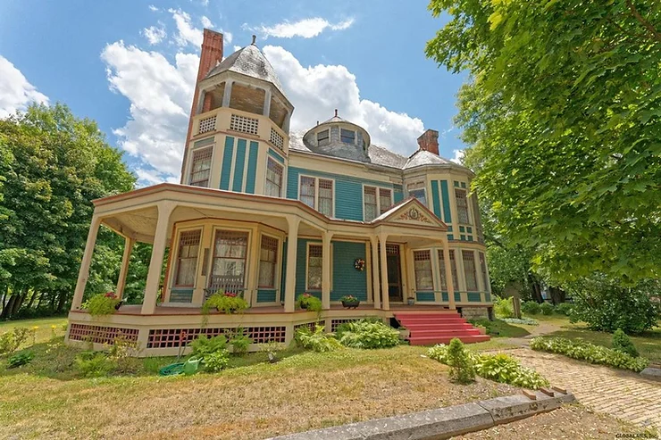 1883 New York Mansion With Ornate Original Woodwork & Inglenook For $269,900! See Photos!