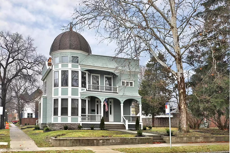 1889 Columbus Queen Anne With Unique Onion Dome Tower At $995K! Inside Photos!