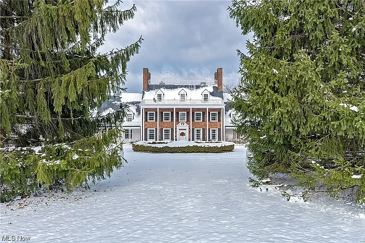 1924 Architectural Triumph “Roundwood Manor” With 7 Acres & Huge Indoor Pool For $3.9M!