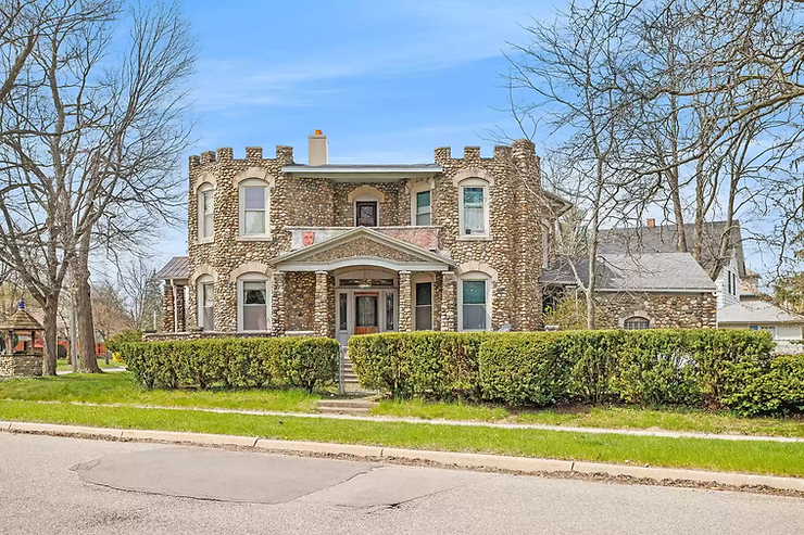 1906 Michigan Castle Style House With Original Woodwork Lists For Just $160,000! See Photos!