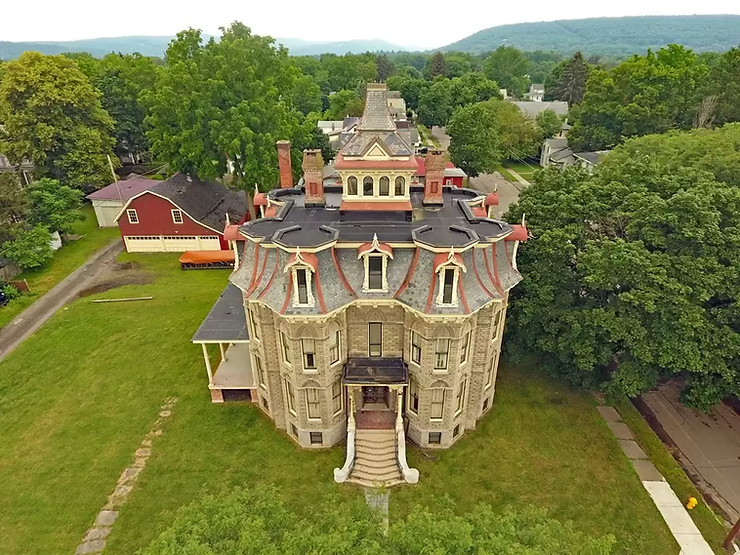1876 New York “Castle” With 41 Rooms! Inside Photos!