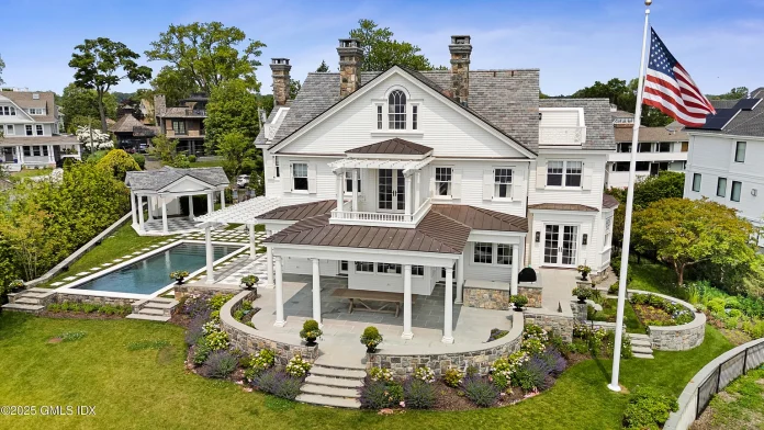 Coastal Old Greenwich Retreat with Private Beach Access For $21.9 Million