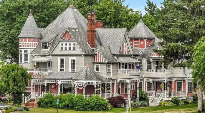 $605,000! Massive 1885 “Heather House” Queen Anne Victorian For Sale in Marine City, Michigan