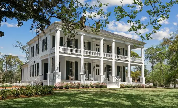Circa 1860 Greek Revival Residence On Verdant Oak-Lined Grounds Listed For Sale