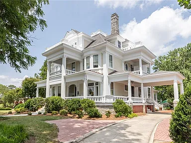 Breathtaking 1902 Waterfront Mansion with 9 Fireplaces, Ballroom & Private Dock in Smithfield!