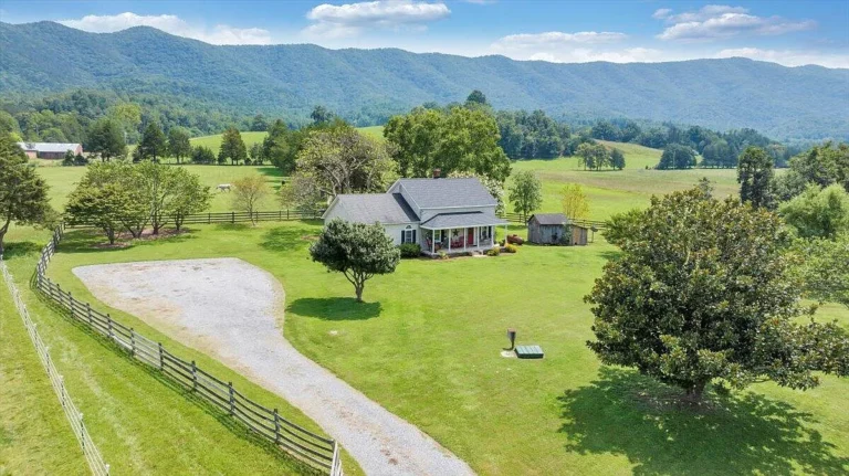 That view! That setting! That garden! Over two acres in Virginia. $320,000.