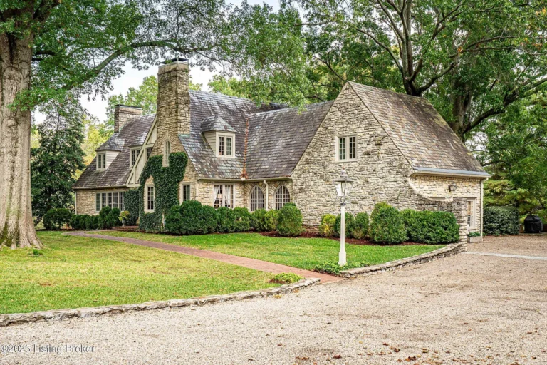 Pretty setting and stone details! Over two acres! C. 1937 in Kentucky.