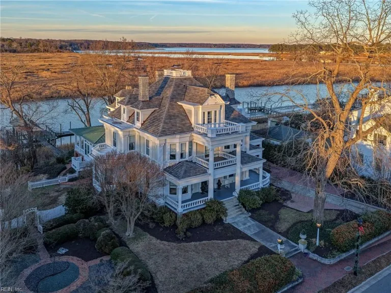 Check out the ballroom! C. 1902 waterfront estate in Virginia. $1,895,000.