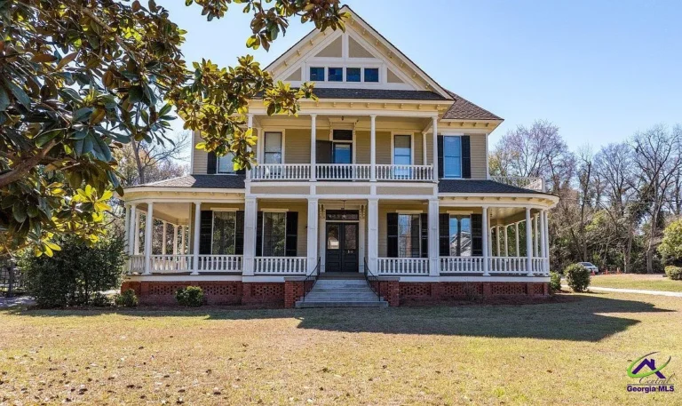 Great wrap-around porch! C. 1840 Victorian on a large lot in Georgia. $369,000.