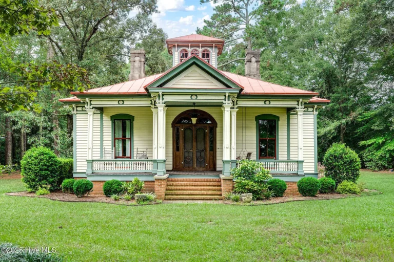 Check out those fireplaces! C. 1848 stagecoach station on nearly 8 acres in NC. $495,000.