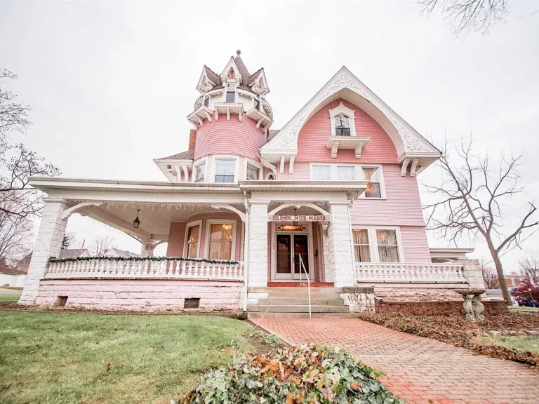 Check out the mosaic fireplace!! Historic 1880 Manor in Indiana. $364,500.
