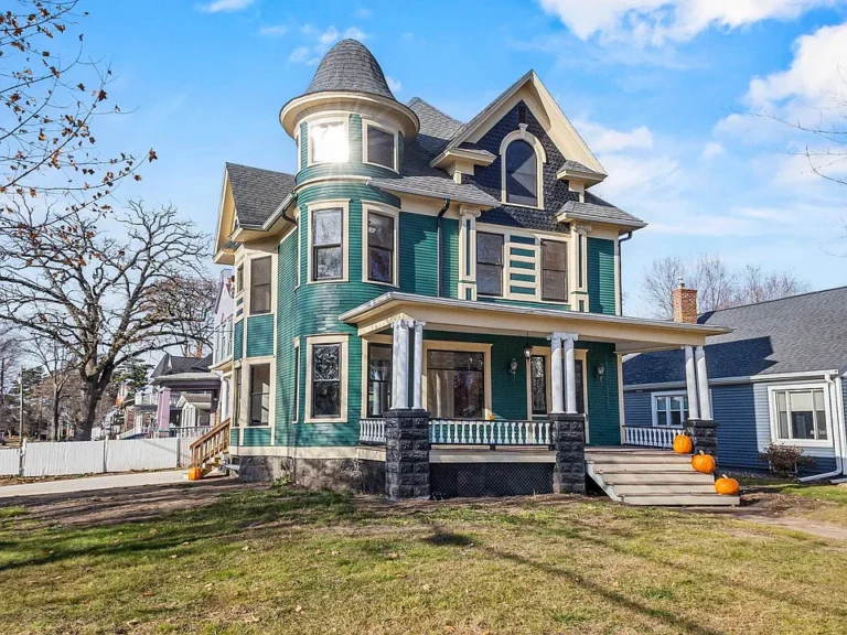 Beautiful woodwork and chandeliers! C. 1908 in Wisconsin. $299,900.