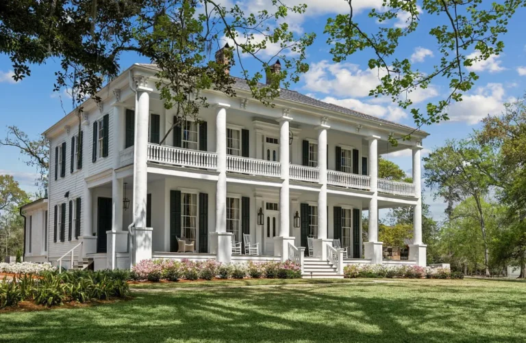 Historic riverfront masterpiece! Stately 1860s columns in Louisiana. $4,950,000.