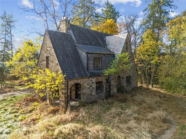 Beautiful central staircase! C. 1945 stone home in PA. $204,500.