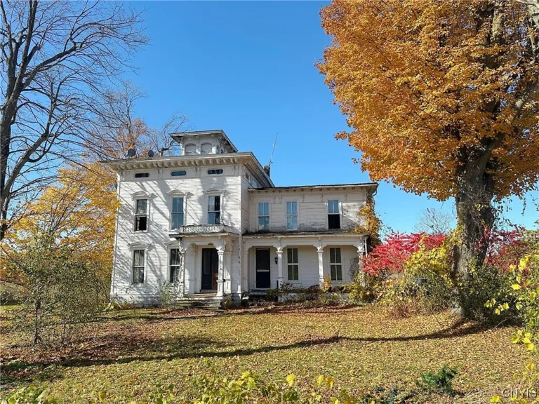Look at those archways! Massive C. 1840 Colonial on nearly 3 acres in New York. $90,000.