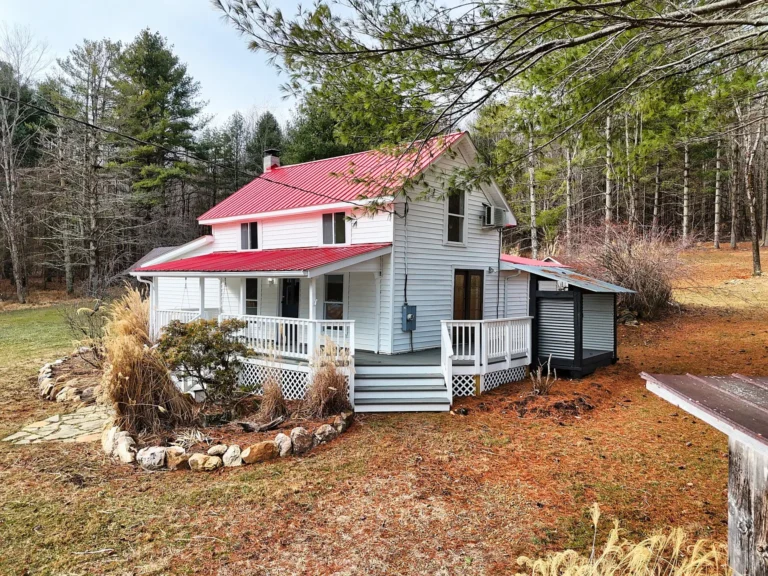 Pretty farmhouse and setting! Over four acres in Virginia. $259,900.