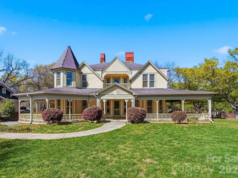 Nine unique fireplaces! C. 1897 Queen Anne in North Carolina. $699,900.