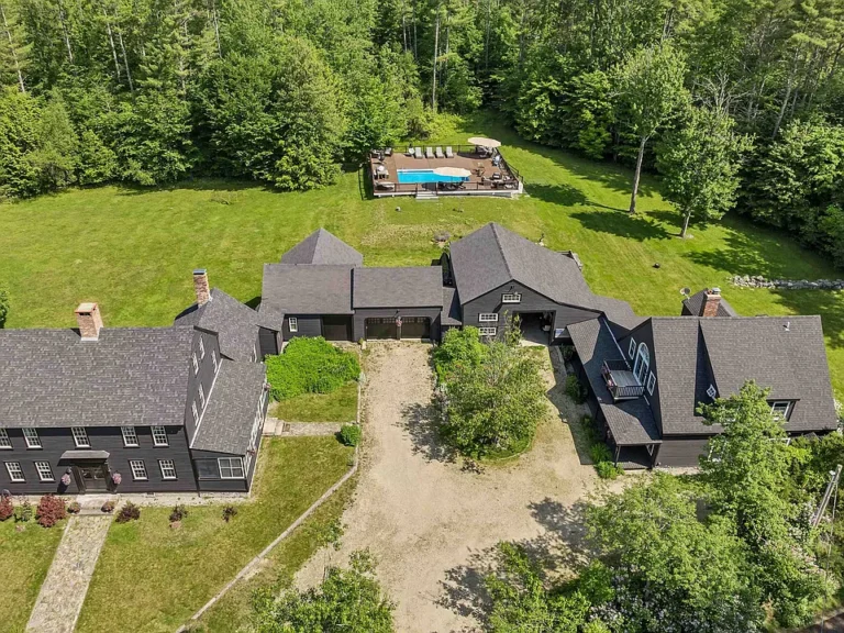 Check out the fireplaces!! 9+ estate acres in NH. $1,800,000.