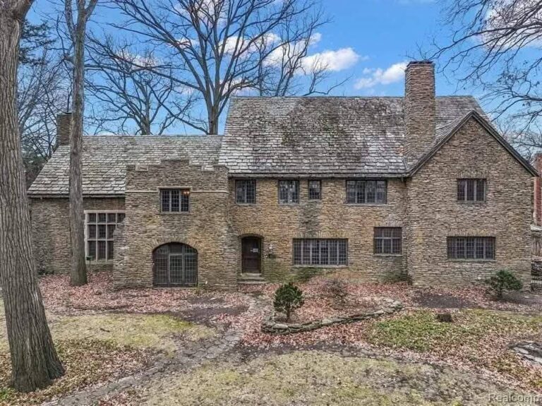 Check the stone exterior! Love the great hall! Circa 1924 in Michigan.