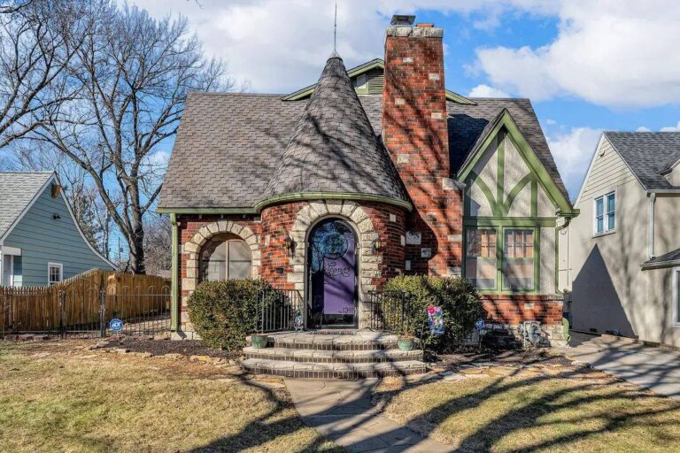 Straight out of a fairytale! With authentic brick turret! Circa 1920 in Kansas.