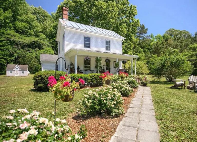 $275,000. Love the garden! Pretty interior! On 3.5 acres in Virginia.