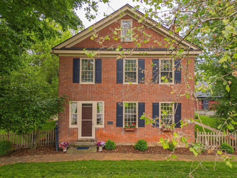 Check out the massive tavern fireplace! Circa 1817 historic house in Ohio for $899,300.