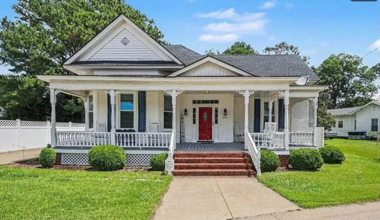 Very lovely porch! Historic woodwork! Circa 1920 in North Carolina for $240,000.